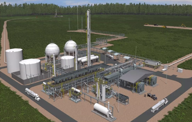 Preliminary Artist’s Impression of Natural Gas Plant (Source: EEPGL)