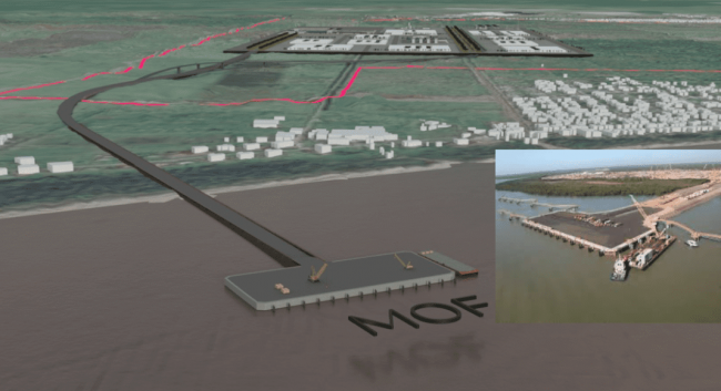 Layout of the Wales Industrial Area on the West Bank of Demerara for Guyana’s Gas to Power Generation project.